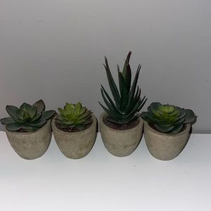 fake plant decor set